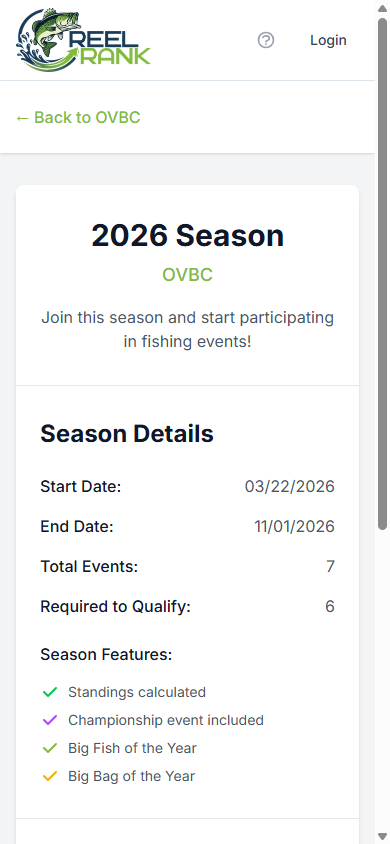 Season details page